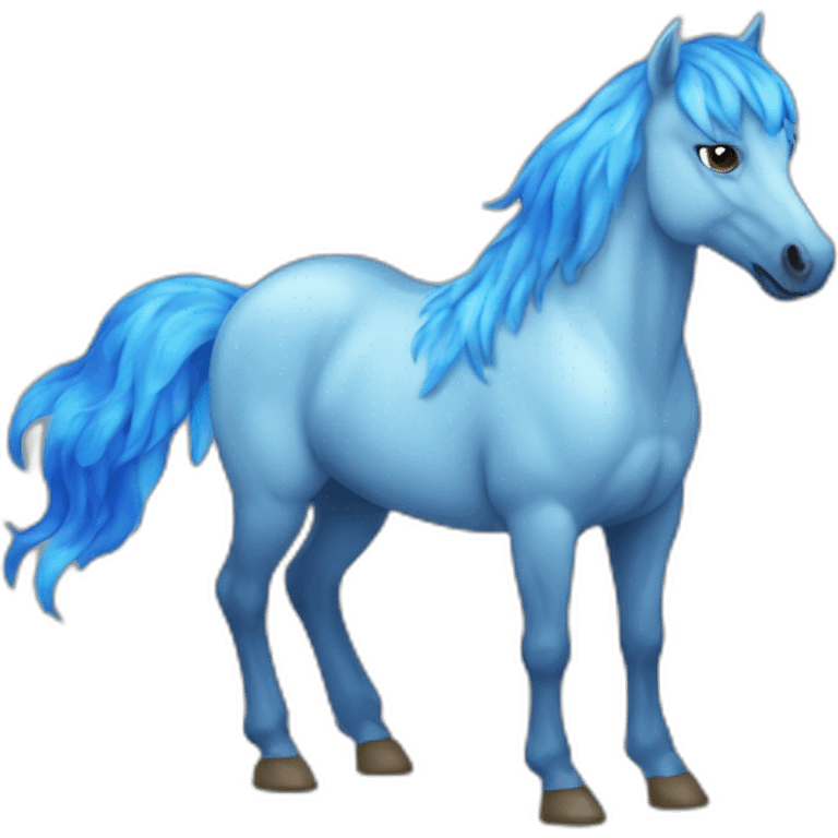 blue flame horse emoji