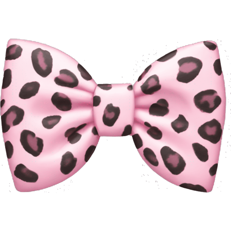 Light pink leopard print bow emoji