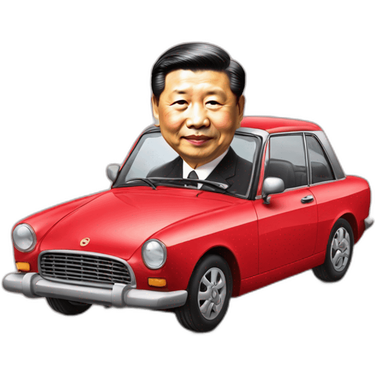 Xi Jinping with chinese car emoji