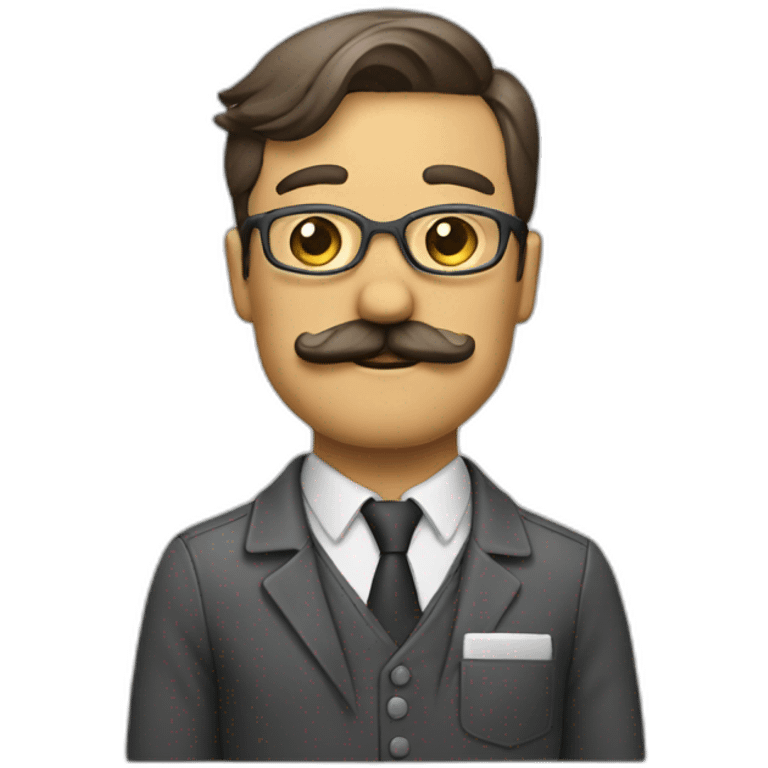 An architect in architects' clothing with a mustache emoji