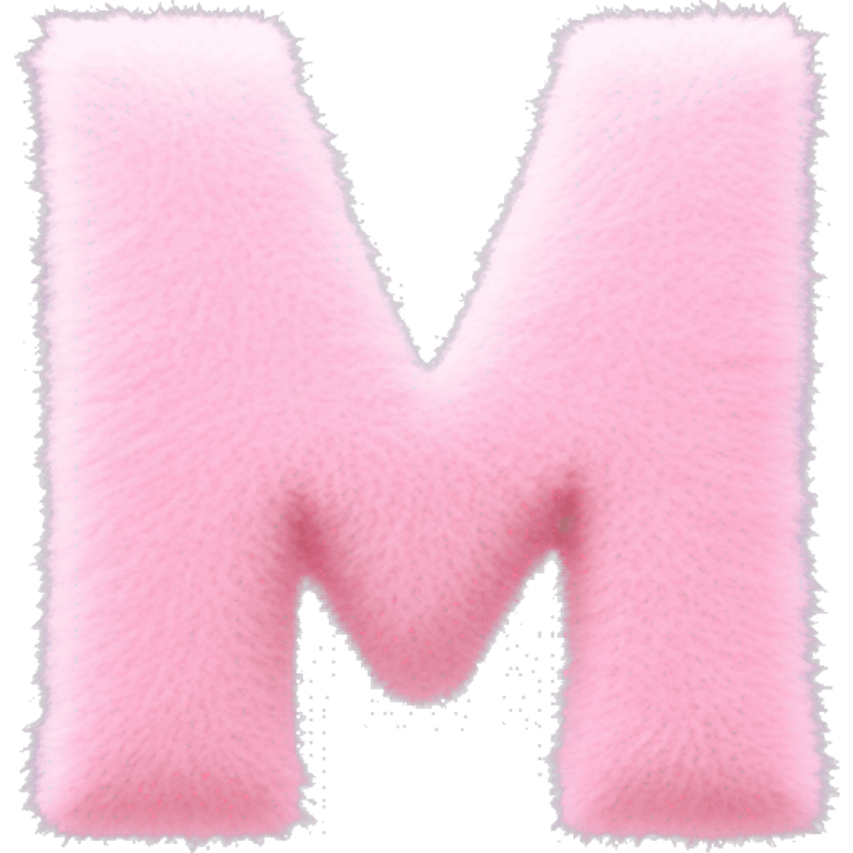 Light pink fuzzy letter M emoji