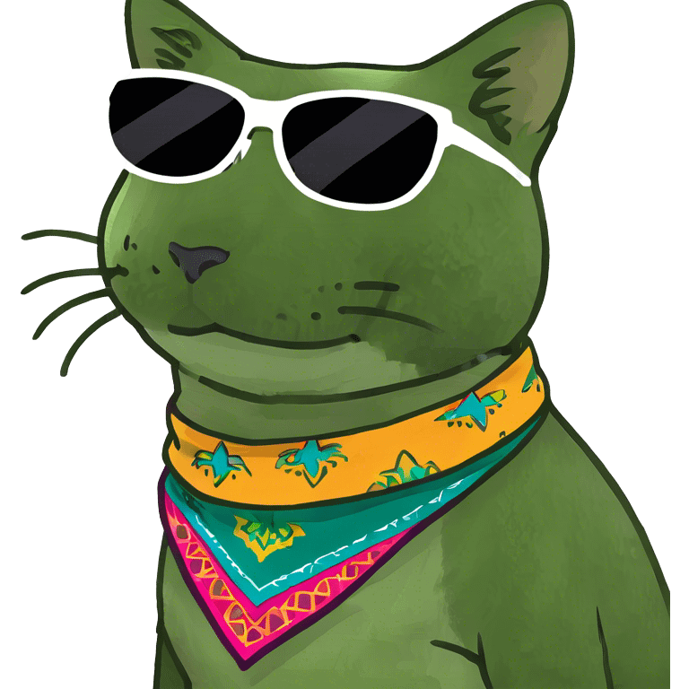 Cat with sunglasses emoji