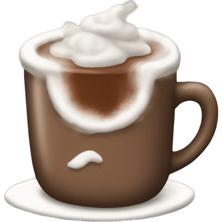 Warm steamy cup of hot cocoa emoji