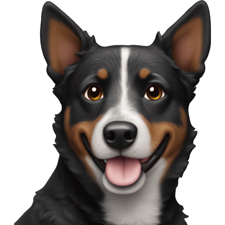 Black Australian cattle dog emoji