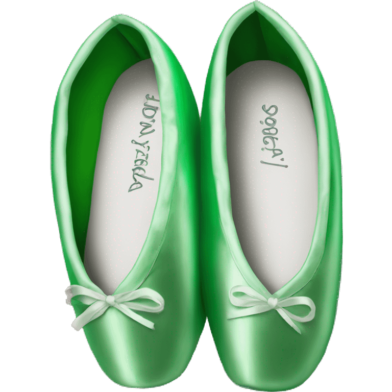 Green ballet pointe shoes emoji