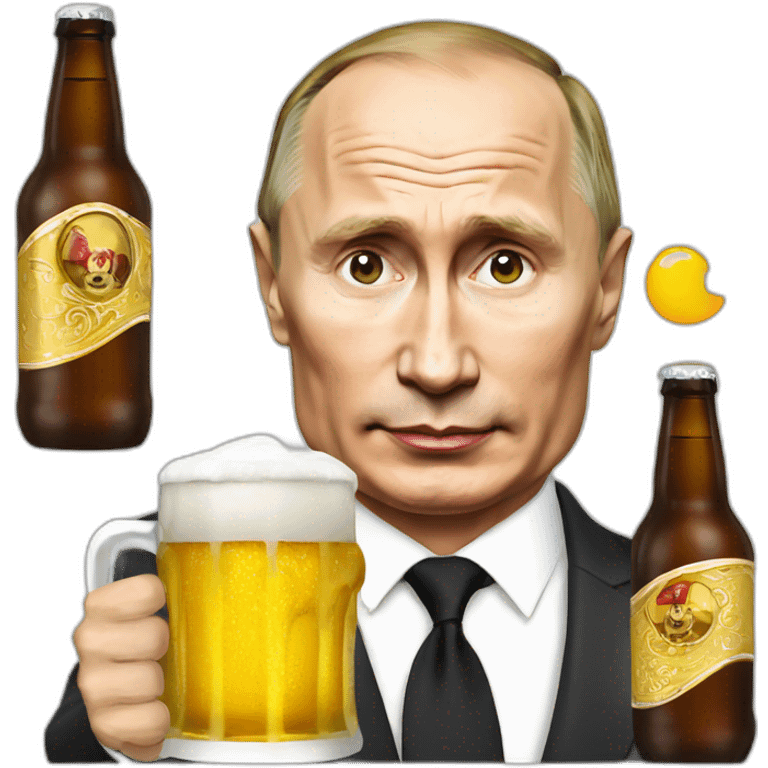 Vladimir putin drink a beer emoji