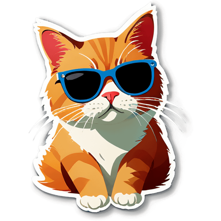 Cat with sunglasses emoji