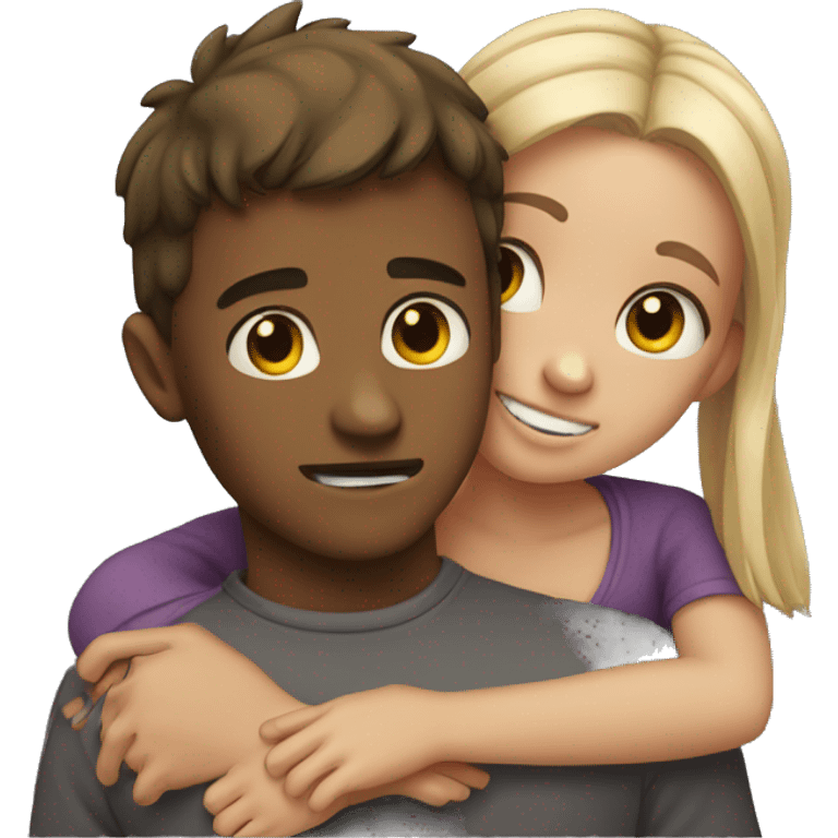 brother and sister hug emoji