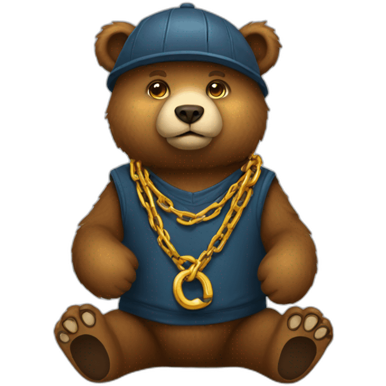 bear-wearing-a-chain emoji