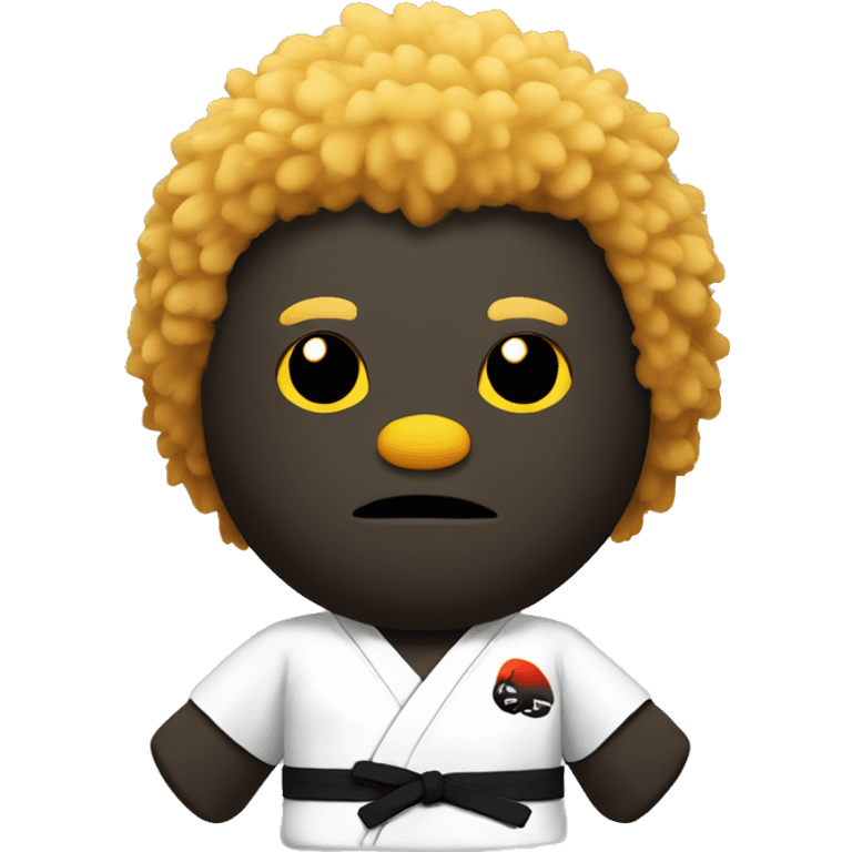 karate black afro chicken emoji