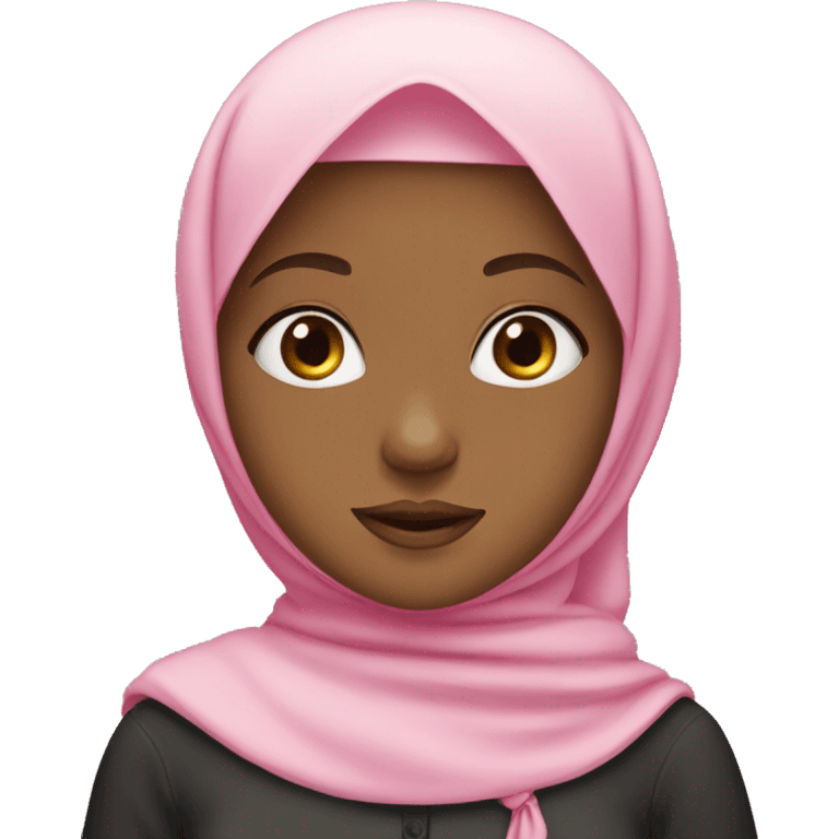  girl in the hijab wearing a pink bow emoji