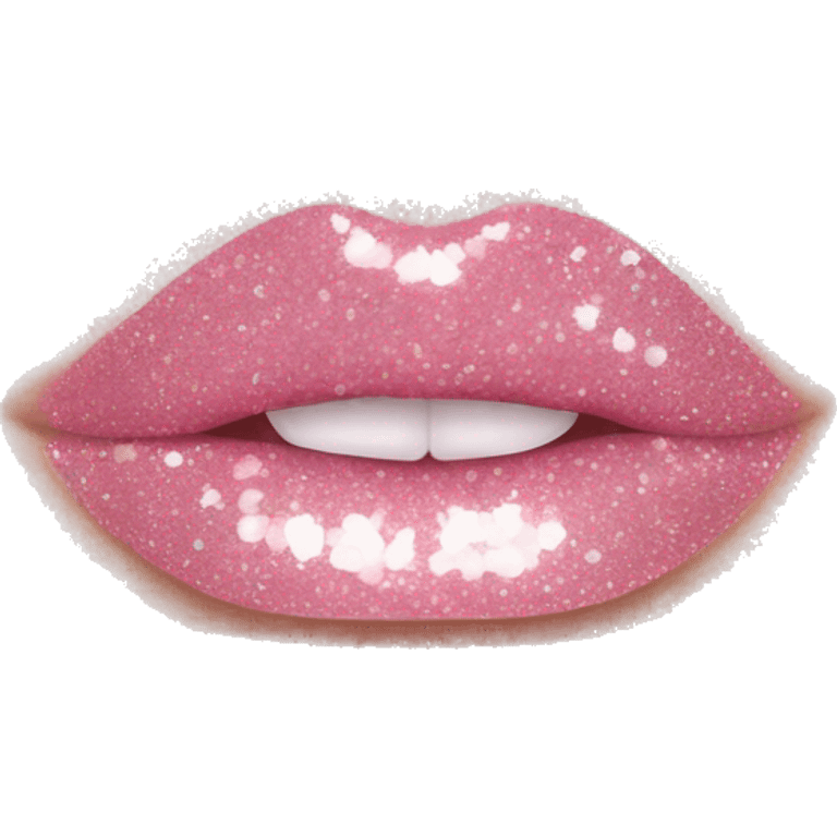 Light pink glitter lipgloss  emoji