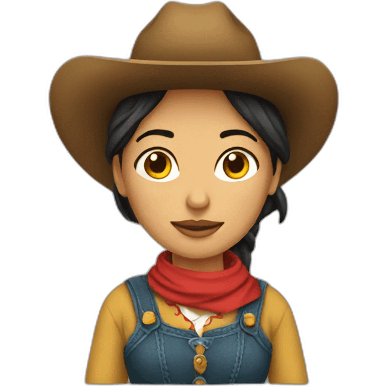 mujer vaquera emoji