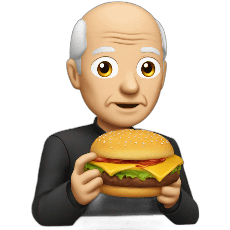 picard eating a hamburger emoji