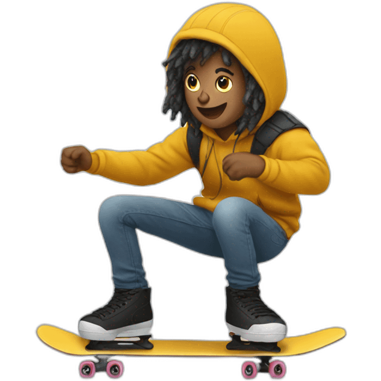 Chat qui fait du skate emoji