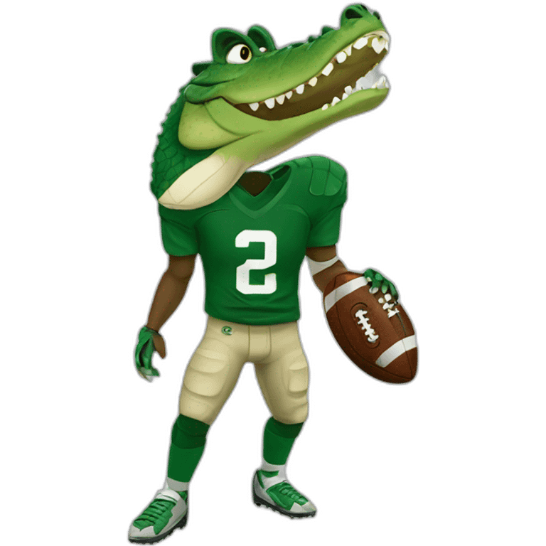 Crocodile the football player emoji