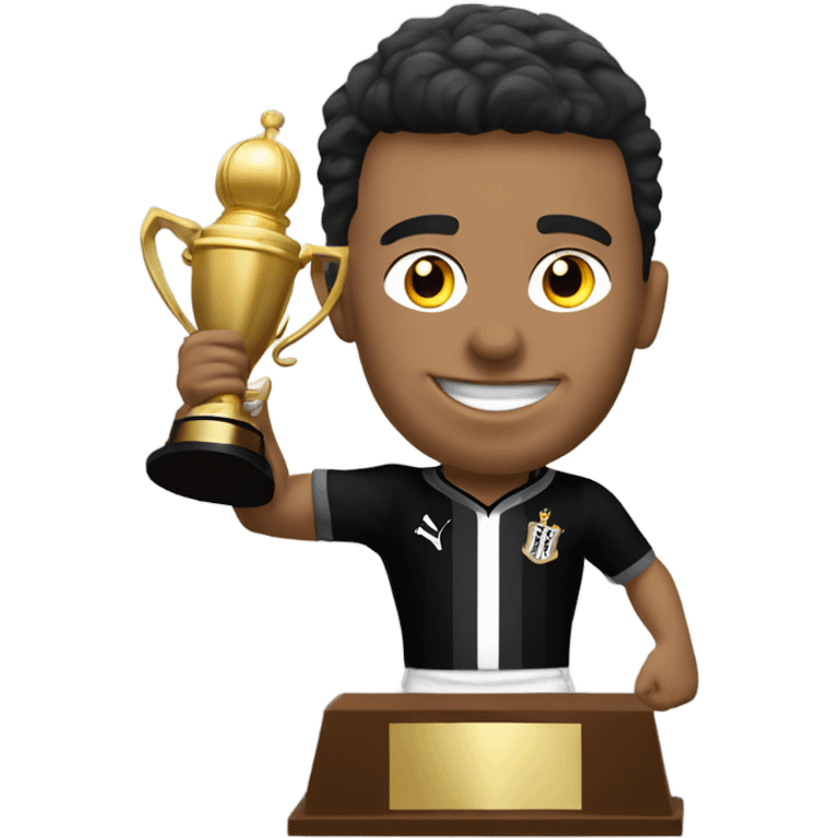 Bruno guimares winning a trophy for Newcastle  emoji