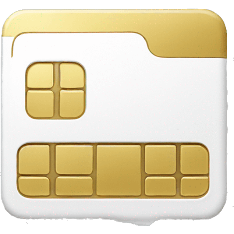 SIM card with white and gold colors emoji