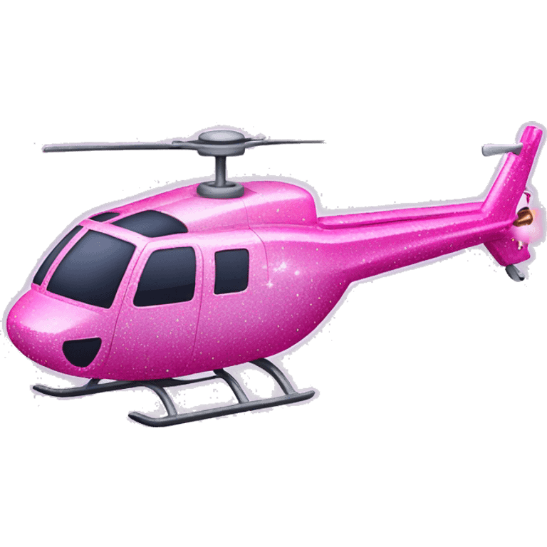 Pink ombre helicopter with glitter  emoji