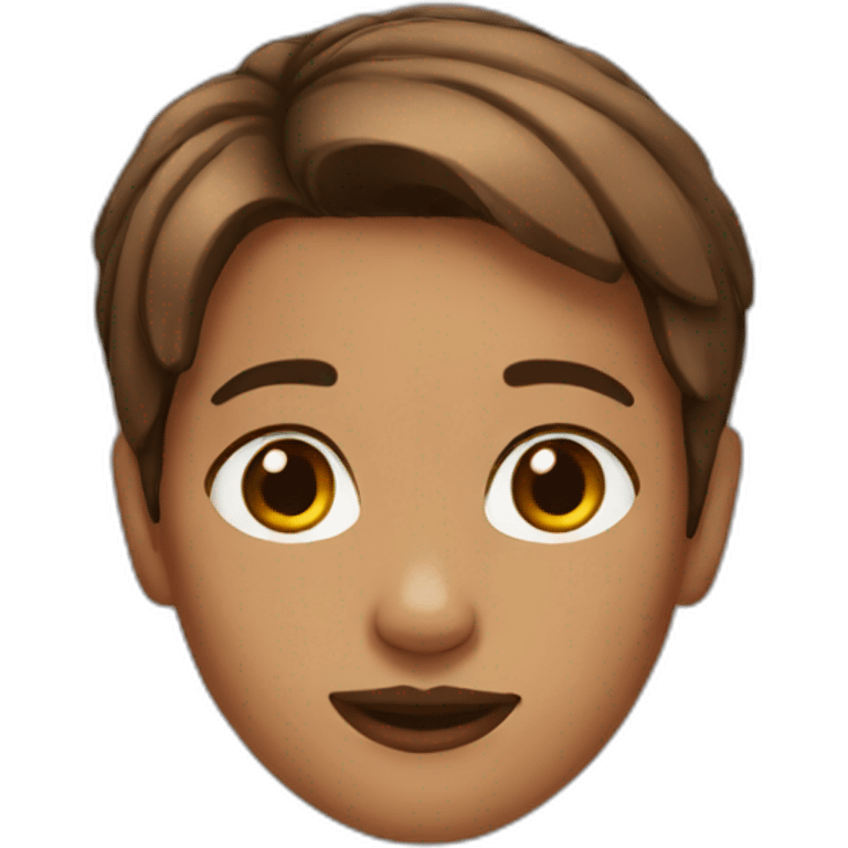 short brown hairgirl emoji