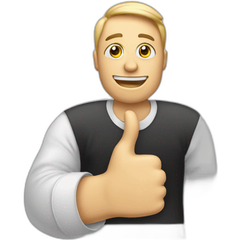 iphone with thumb up on screen facetime incoming call emoji