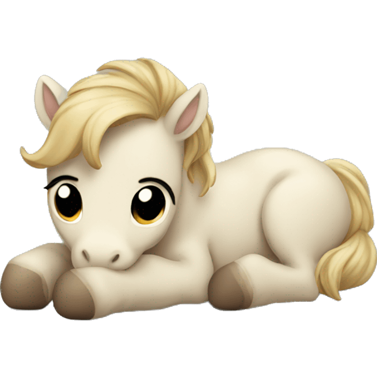 Baby horse laying down emoji