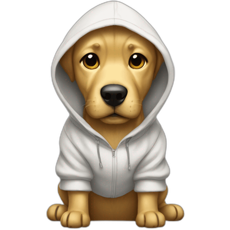 Golden Dog wearing a hoodie emoji