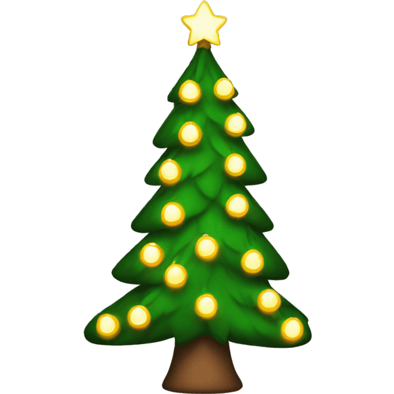 Christmas tree with lights  emoji