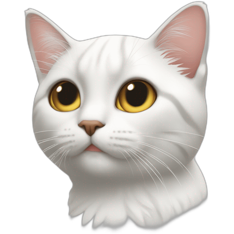 Chat blanc mignon 🤩 emoji