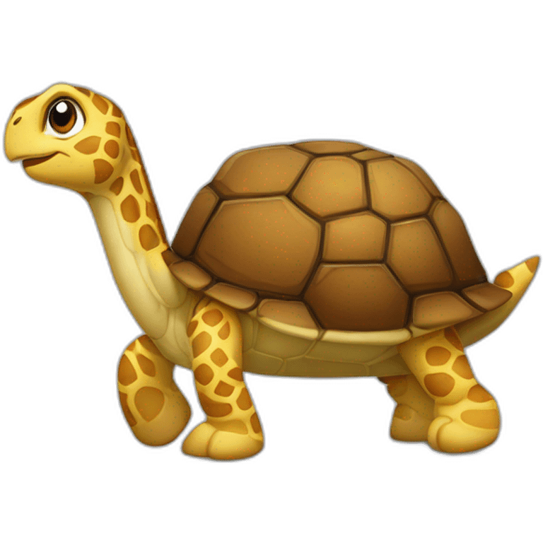 une tortue sur une girafe emoji