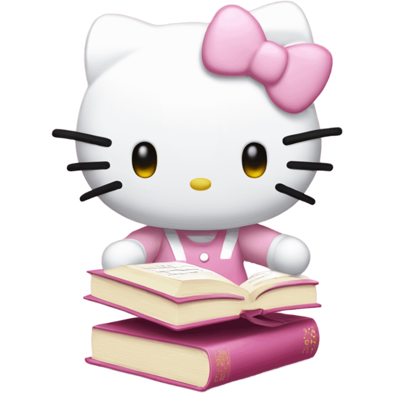 pink white light melody hello kitty sanrio cute Books emoji