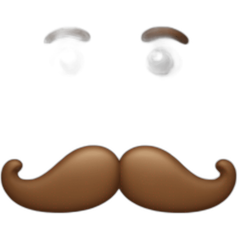 Mustache   with hand holding it's edage emoji