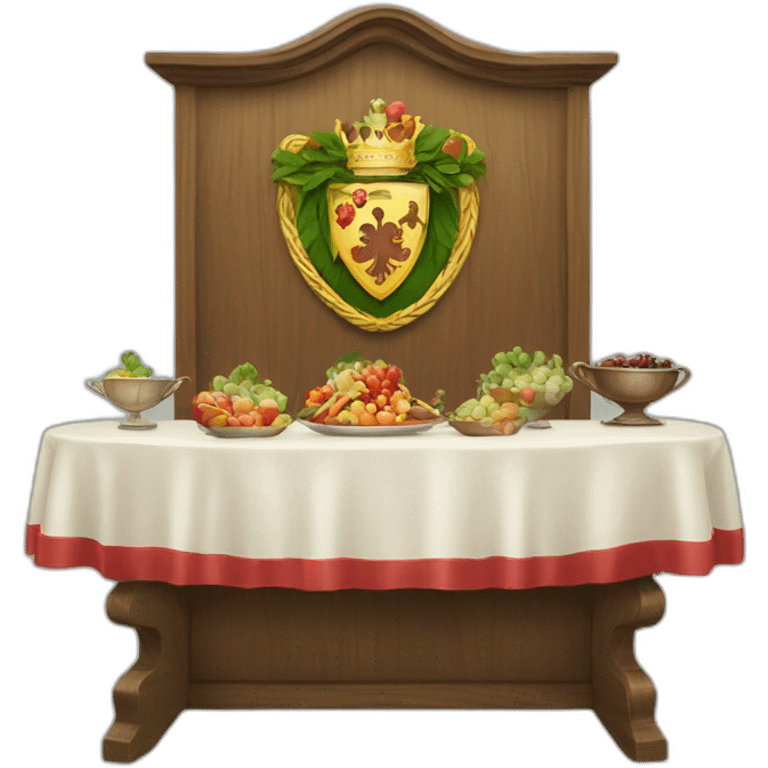 Family crest buffet table emoji