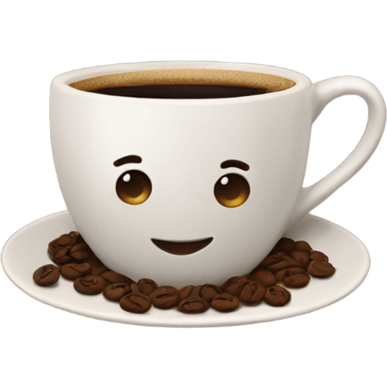 An in love cup of coffee emoji