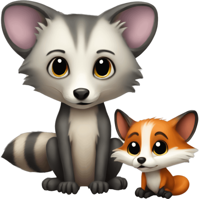 If an opossum and a fox had a child emoji