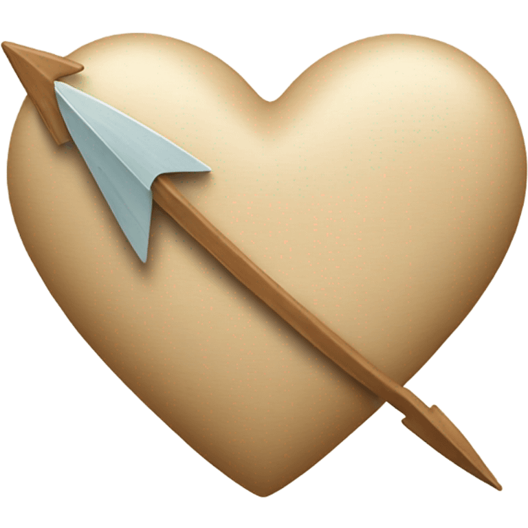 Beige heart with an arrow in it  emoji