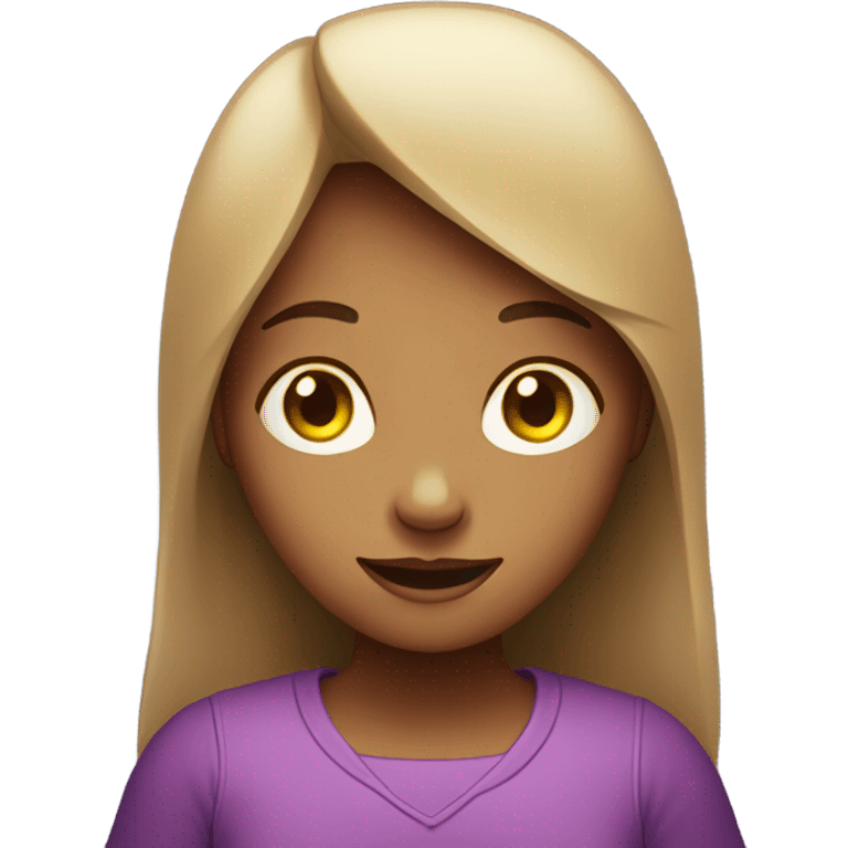 Girl with phone at night emoji