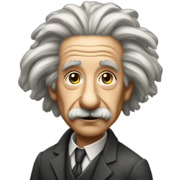 albert einstein with dread locks emoji