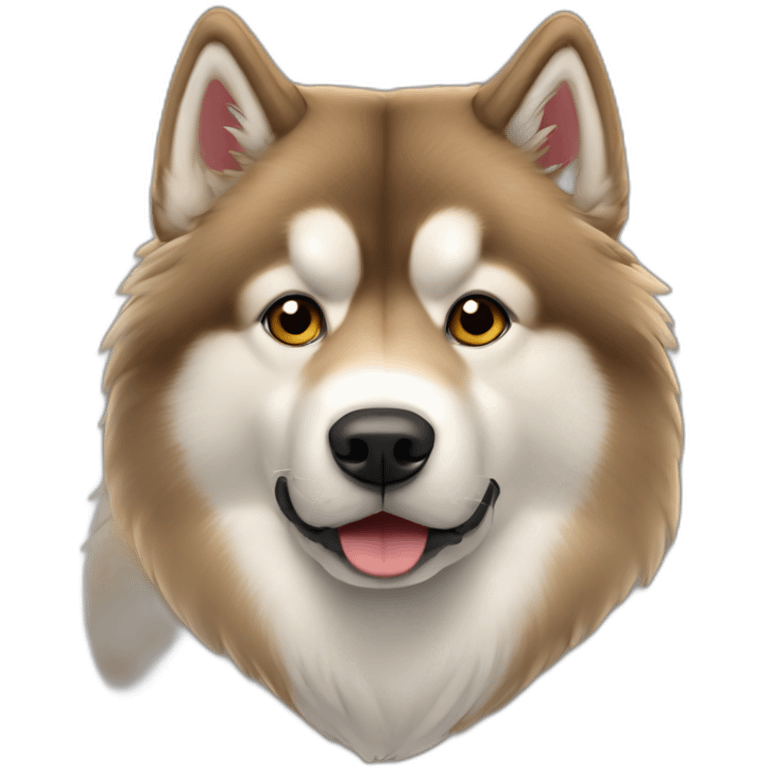 Light Brown malamute emoji