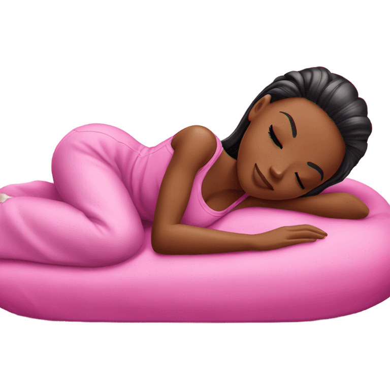 Barbie sleeping black emoji