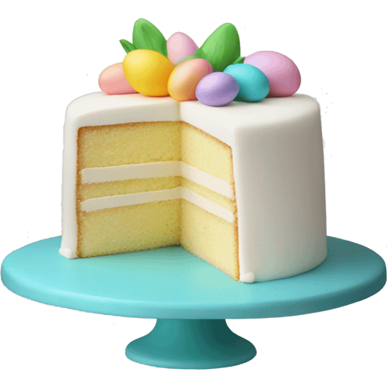 Easter white cake emoji