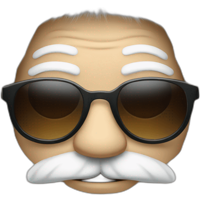 cool Father Frost in sunglasses glasses in a fur coat emoji