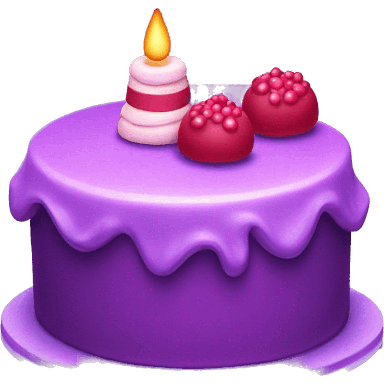 Purple cute cake emoji