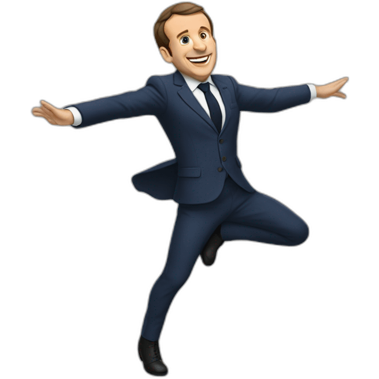 macron qui dance sur le toit de l'élisé emoji