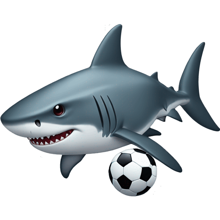 shark with soccer ball emoji