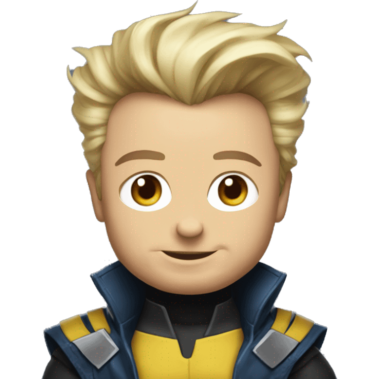 Elon musk in X-Men wolverine costume emoji