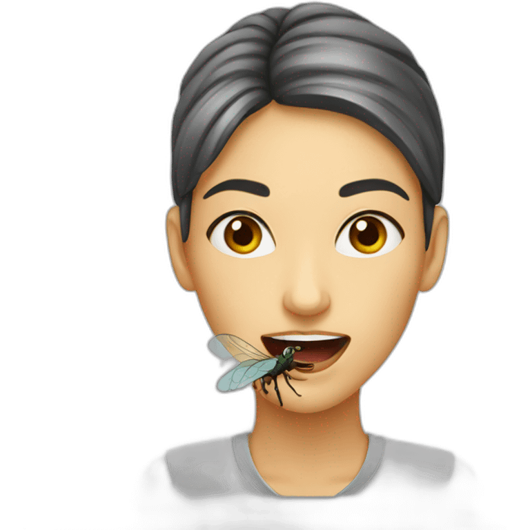 women-eating-fresh-insect emoji