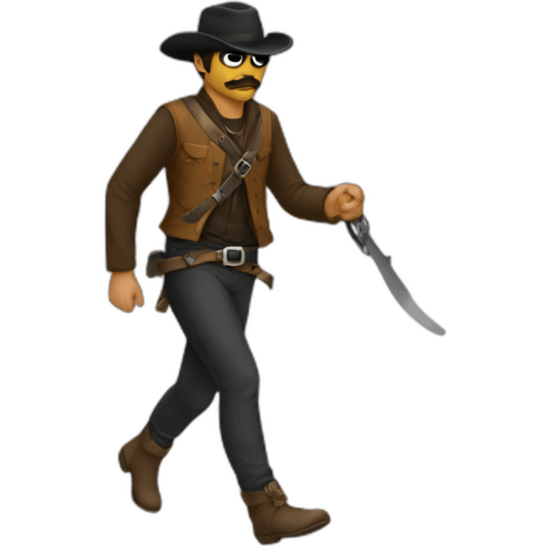 The gait of a bandit emoji