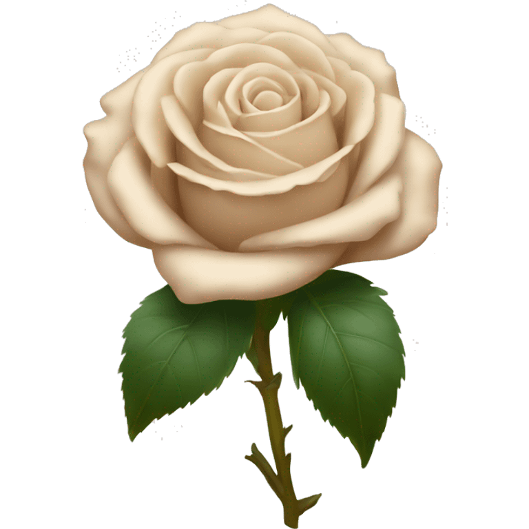 Beige rose with white bow emoji