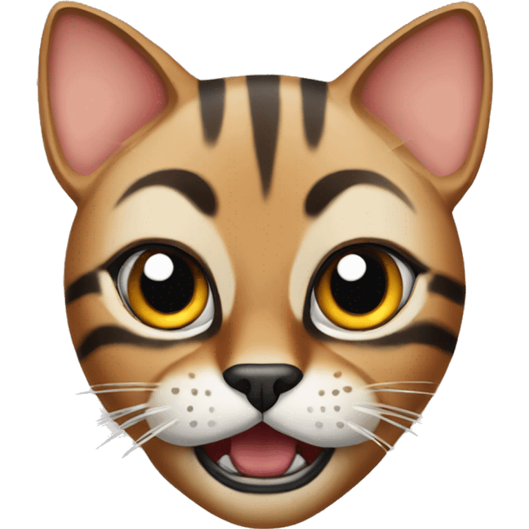 Angry bengal cat emoji